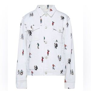 KIRIN Peggy Gou White Dancers Graphic Printed Worker Denim Jacket